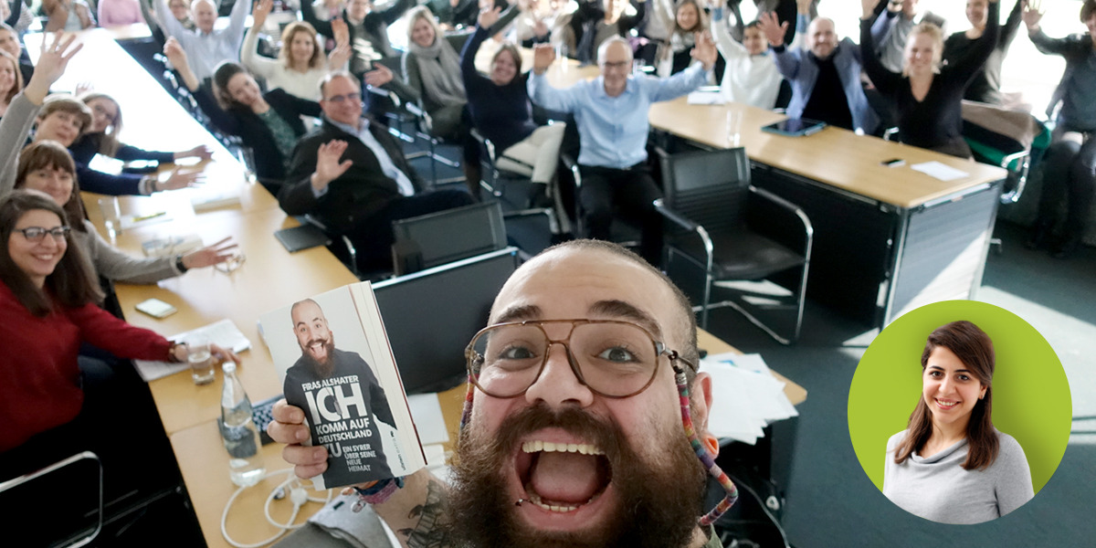 Firas Alshater zu Besuch in der Bertelsmann Stiftung.